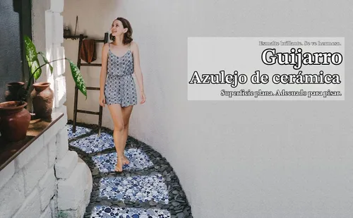 Vista 7 de Azulejos Azules de Guijarros para Piso de Ducha, Mosaico para Salpicadero de Baño, Azulejos de Pared (5 Hojas)
