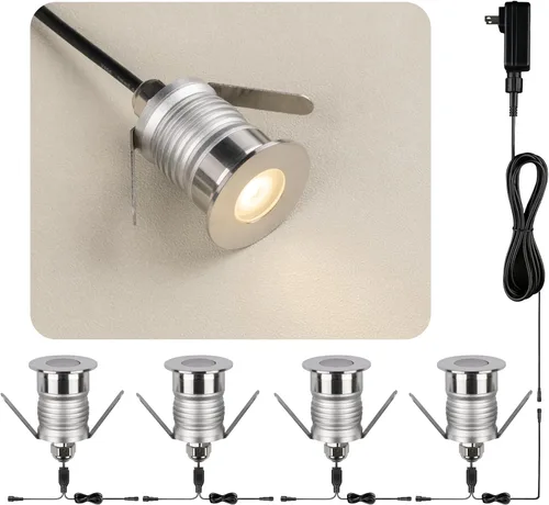 Vista 13 de Mini lámpara subterránea 201, 1 W, DC12 V, IP67, tipo empotrado de bajo voltaje, cubierta de acero inoxidable 304, adecuada para terrenos al aire