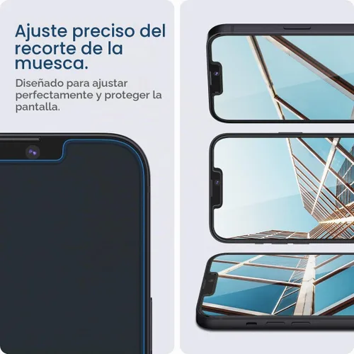 Vista 5 de Spigen Protector de pantalla de vidrio templado [GlasTR EZ FIT] diseñado para iPhone 13 Mini [compatible con fundas], paquete de 2 Tempered glass