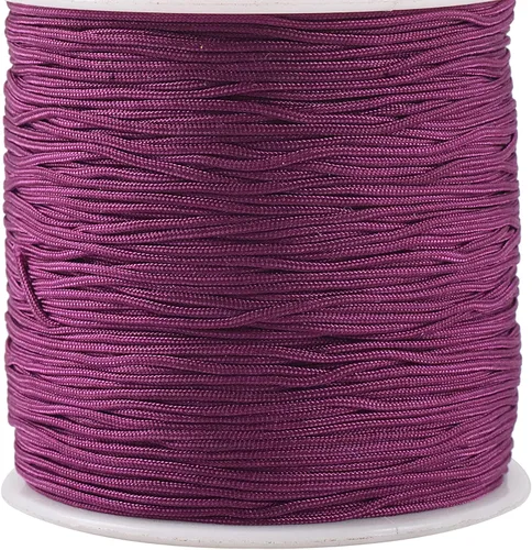 Vista 112 de KONMAY 1 rollo de cuerda de nailon de 150 yardas, trenzado de 0.016 in de nailon Shamballa Macramé/cordón de cuentas, cordón de nudo chino, cuerda