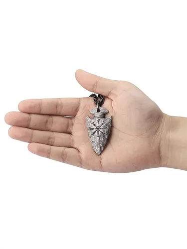 Vista 6 de HAQUIL Joyería vikinga collar con colgante de talismán vikingo de acero inoxidable de hierro forjado antiguo regalo de joyería vikinga para hombres