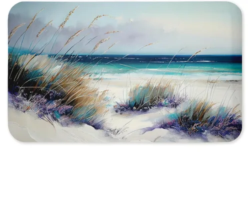 Vista 12 de Aerial Beachscape Impression, 30 x 18 Inch Anti-Fatigue Kitchen Mat Aerial Beachscape Waves