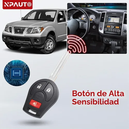 Vista 4 de NPAUTO Llavero de reemplazo para Nissan Versa Juke Rogue Sentra Titan Armada Cube Frontier NV 2008-2015 Infiniti FX35 FX45 2003-2008, llave