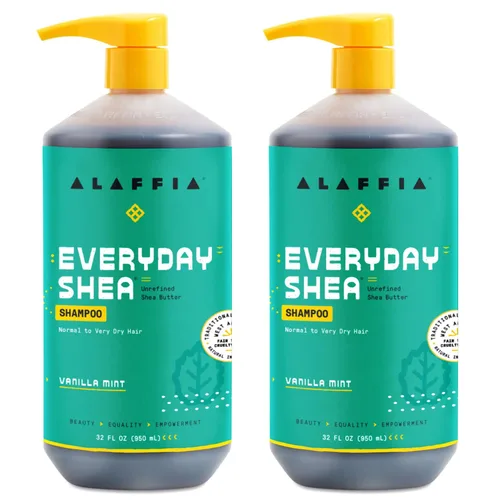 Vista 8 de Alaffia Champú de coco EveryDay, champú limpiador suave para cabello normal a seco, fabricado con aceite de coco rico en vitamina E, sin parabenos