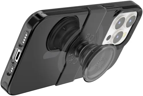 Vista 8 de PopSockets Funda negra para iPhone 12 y iPhone 12 Pro con agarre y deslizamiento para teléfono compatible con MagSafe