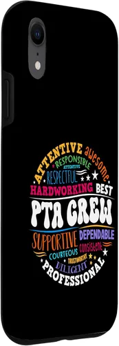 Vista 3 de iPhone XR Parents Teacher Association Team Supporter PTA Crew Case
