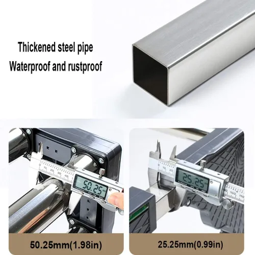 Vista 4 de Soporte para refrigerador de 4 patas, soporte de base ajustable para lavadora, soporte extensible para nevera, 11.4-12.6 in, bandeja base