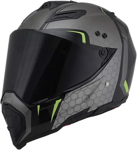 Vista 6 de Casco dual deportivo para motocicleta todoterreno y cuatrimoto - Certificado por el departamento de transporte de EE. UU. (DOT)