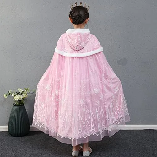 Vista 2 de Disfraz de princesa con capucha, capa de Halloween para niñas pequeñas