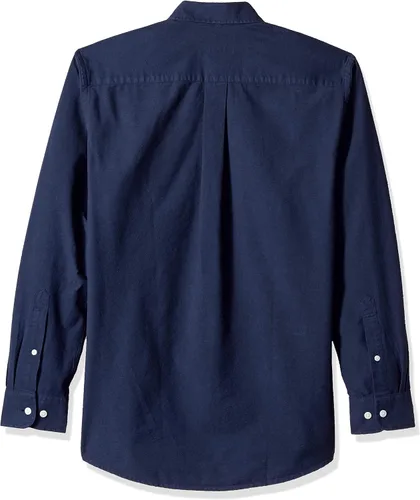 Vista 2 de Camisa Tienda Essentials de tela oxford de manga larga ajuste regular con bolsillo para hombre