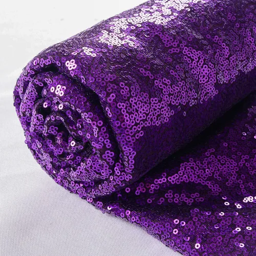 Vista 23 de ShinyBeauty 1 Yarda de Tela Negra por Yarda, Tela de Lentejuelas para Coser, Tela con Purpurina, Material de Lentejuelas por Yarda, Confección