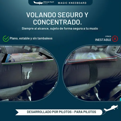 Vista 5 de Dream Pilot Kneeboard para iPad, iPad mini, iPhone, teléfonos Android y tabletas