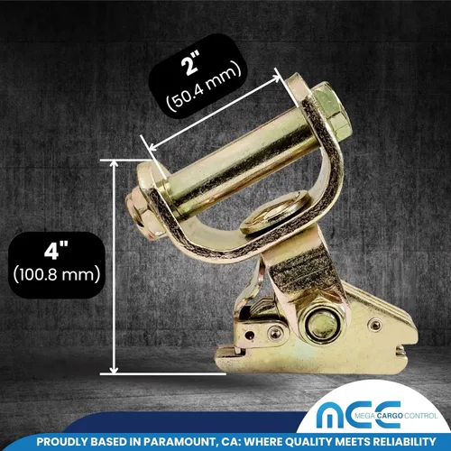 Vista 5 de Mega Cargo Control 1 paquete de accesorios giratorios de rodillo E-Track, anclajes de amarre resistentes para correas de trinquete E Track