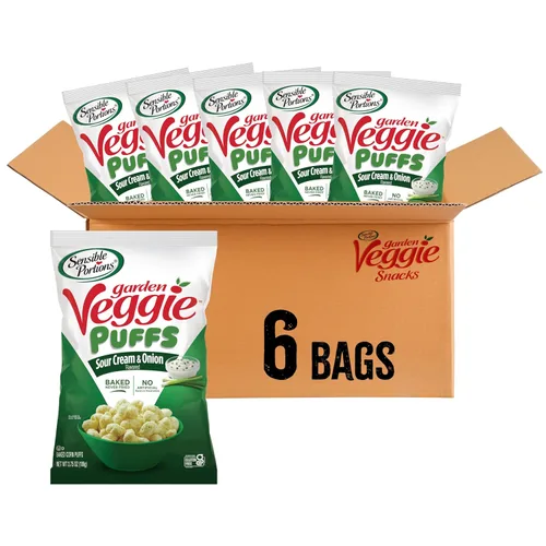 Vista 20 de Sensible Portions Garden Veggie Puffs, hecho con aceite de aguacate, aperitivo sin gluten, aperitivos para niños y familias, sabor rancho de eneldo