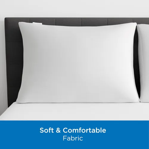 Vista 5 de Set of 4 Standard/Queen AllerEase Pillow Protectors - Moisture Wicking, Advanced Allergy Protection - Premium Polyester, Zippered Protectors