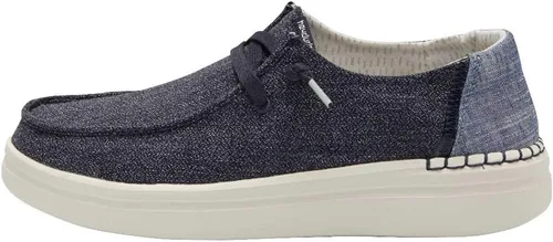 Vista 76 de Hey Dude Wendy Chambray - Zapatos para mujer, mocasines con cordones para mujer, cómodos y ligeros Aurora Blanco 2