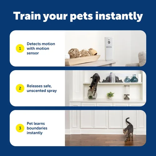 Vista 4 de PetSafe SSSCAT - Espray automático para mascotas para disuasión - Corrección de comportamiento sin contacto - Sensor de movimiento con ráfaga