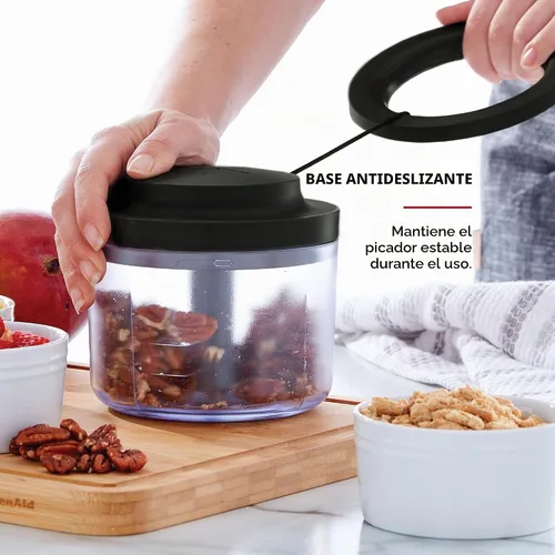 Vista 6 de KitchenAid Picador manual de alimentos, 3.8 tazas, negro