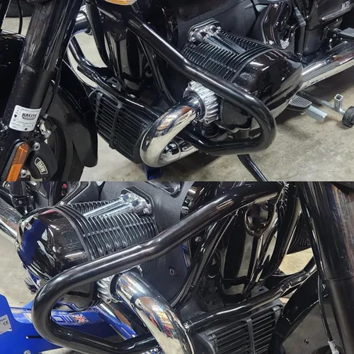 Vista 3 de Worldmotop Highway Crash Bar - Protector de motor compatible con BMW R18 R18B Classic R 18 2020 2021 2022 (negro)