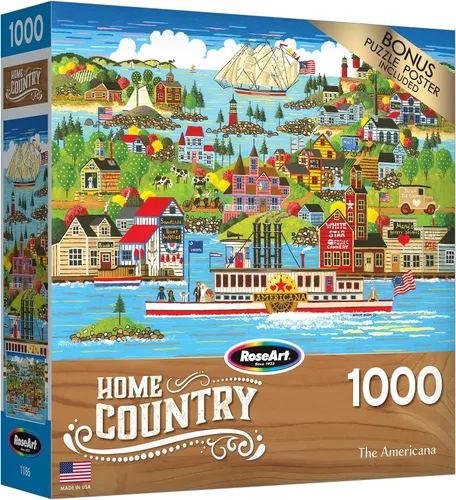 Vista 4 de RoseArt - País de origen- The Americana - Rompecabezas de 1000 piezas para adultos