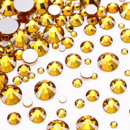 Vista 23 de Dowarm 2650 unidades de pegamento de diamantes de imitación de cristal con parte trasera plana, 6 tamaños de 0.059 in, 0.079 in, 0.110 in, 0.189 in