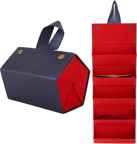 Vista 2 de MoKo - Retenedor de gafas de neopreno 2 unidades con organizador de gafas de sol con 5 ranuras