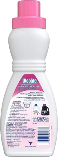 Vista 12 de Woolite Delicates - Detergente líquido para lavar a máquina y a mano, cuidado suave para seda, lana y telas finas, 16 onzas
