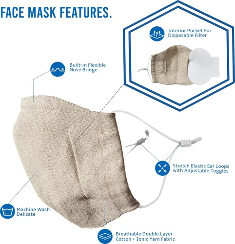 Vista 4 de Wembley Mascarilla ajustable y lavable para adultos y niños