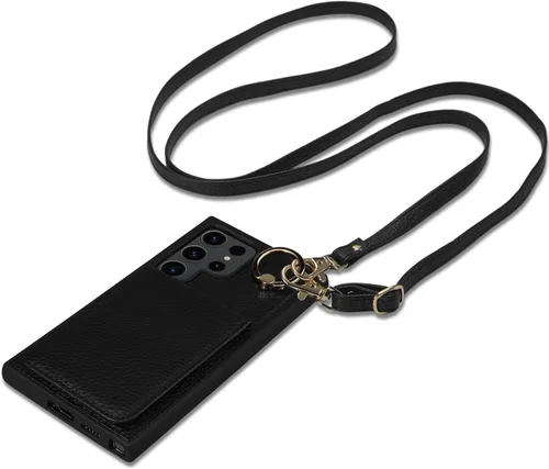Vista 46 de Funda para iPhone 12 Pro/12, 6.1'', Funda Cartera Cruzada Desmontable con Ranuras para Tarjetas con Bloqueo RFID, Anillo de Soporte 360, Funda Negro