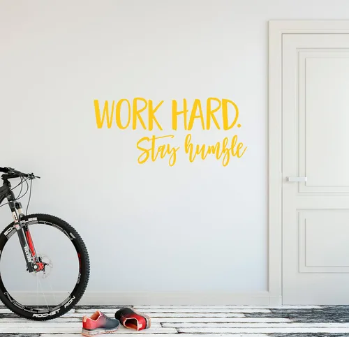 Vista 9 de 24"x10" trabajar duro permanecer humilde Workout éxito lente pensamiento positivo Reto Deportes Fitness ejercicio tren pared calcomanía arte mural