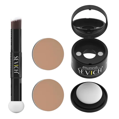 Vista 23 de SEVICH Polvo magnético recargable para retoque de raíces del cabello, impermeable, cobertura de canas y corrector de línea capilar con doble