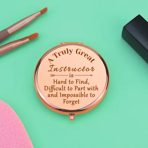 Vista 5 de Regalo de agradecimiento para instructores, espejo de maquillaje compacto para instructores, regalos de estudiantes instructores, regalos
