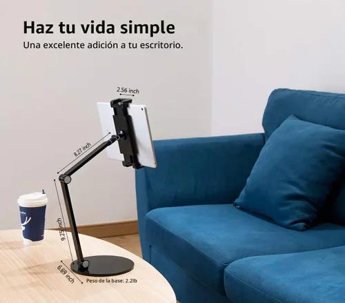 Vista 3 de Soporte para iPad para Escritorio, Soporte Surface Pro, Soporte Ajustable Multi-Ángulo para Tableta para Pantalla de 4.7''- 13'' Microsoft Surface