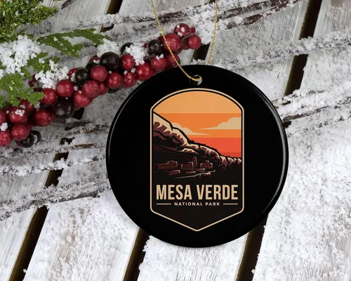 Vista 3 de Adorno de Parque Nacional Mesa Verde - Regalo del Parque Nacional Mesa Verde - Adorno de Navidad Mesa Verde - Decoración del Parque Nacional