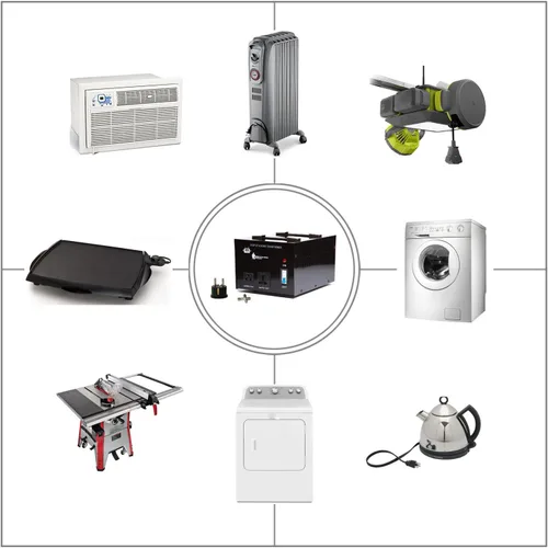 Vista 9 de ROCKSTONE POWER Transformador Convertidor de Voltaje de 3000 Vatios - Convertidor de Potencia de Paso Up/Down AC 110 V/120 V/220 V/240 V de Servicio