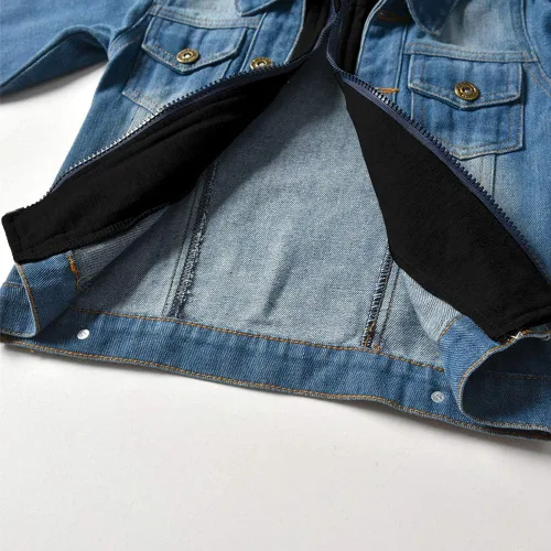 Vista 6 de IMEKIS Chaqueta de mezclilla infantil Chaqueta de mezclilla para niños, camisa de franela para bebé, traje de otoño, abrigo de vaquero, Navidad