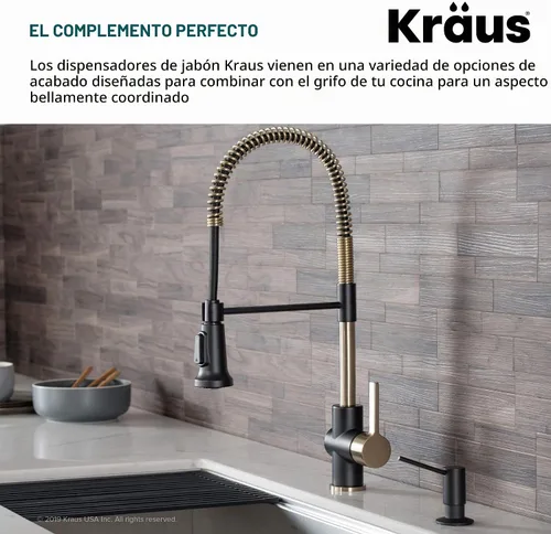 Vista 6 de KRAUS Dispensador de jabón y loción de cocina en negro mate, KSD-41MB