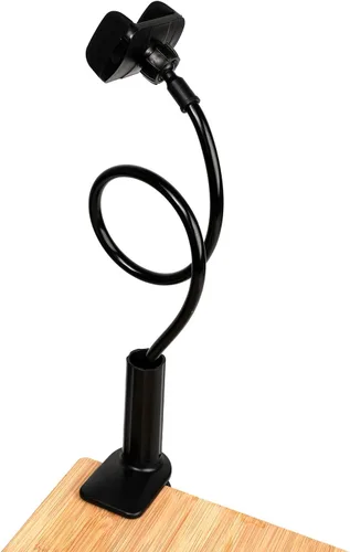 Vista 9 de Soporte para teléfono, soporte para cama y cuello de cisne Adjustable Flexible 360° Rotation Cell Phone Clip Holder Lazy Bracket Mount for All