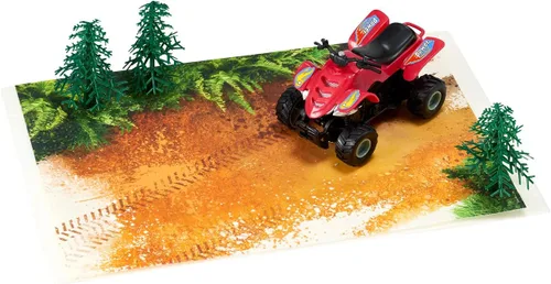 Vista 7 de DecoPac Decoración para tartas de ATV, 4 piezas para decoración de tartas, vehículos todo terreno y árboles, decoración de pasteles para cumpleaños