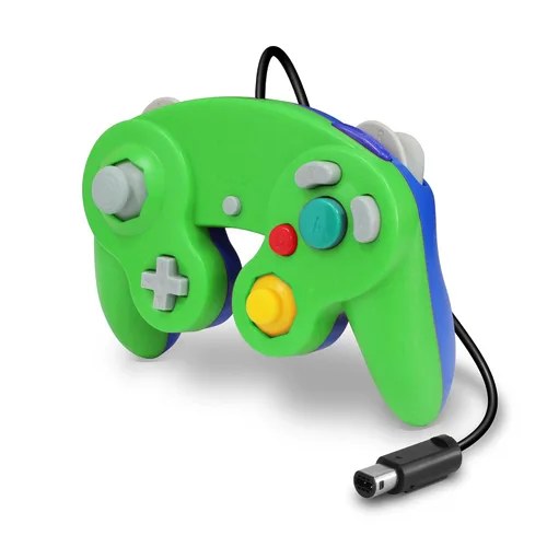 Vista 2 de Cirka Wired Controller for WiiGameCube (GreenBlue) - GameCube
