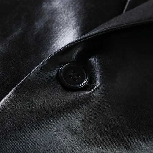 Vista 6 de WULFUL Traje de discoteca de 2 piezas para hombre, disfraz de los años 70, chaqueta y pantalones de lentejuelas para fiesta de Halloween, trajes