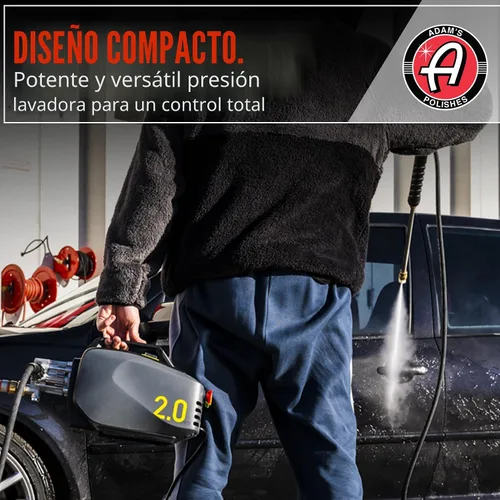 Vista 5 de Adam's Polishes Lavadora a presión activa 2.0 y jabón de Mega espuma para automóvil (5 artículos) Potente, ligero, portátil, rociador eléctrico a