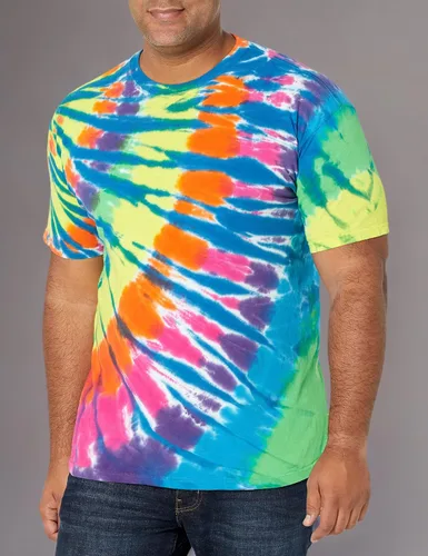 Vista 6 de Liquid Blue Rainbow Blue Streak Tie Dye - Camiseta de manga corta, Arco iris