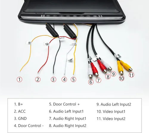 Vista 8 de XTRONS Reproductor de techo de coche de 13.3 pulgadas ultrafino 1920 * 1080 FHD pantalla montado en el techo del coche soporte HDMI, USB