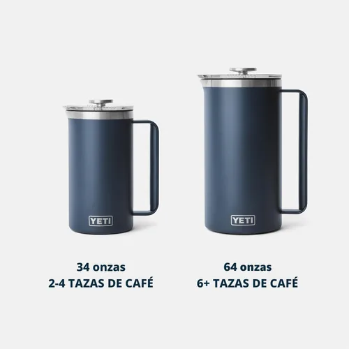 Vista 4 de YETI Rambler - Cafetera de prensa francesa de 34 onzas, color rojo rescate
