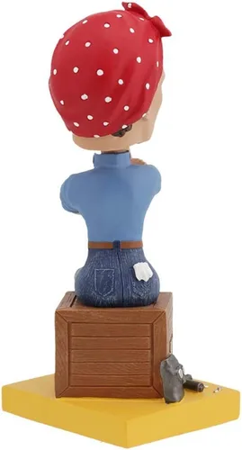 Vista 3 de Royal Bobbles Rosie The Riveter Bobblehead, figura realista de poliresina premium, número de serie único, detalles exquisitos