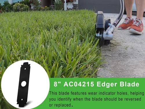 Vista 4 de Edger Blade AC04215 - Cuchilla dentada de acero de 8 pulgadas, orificio central de 1 pulgada, compatible con accesorio Ryobi Expand-It, compatible