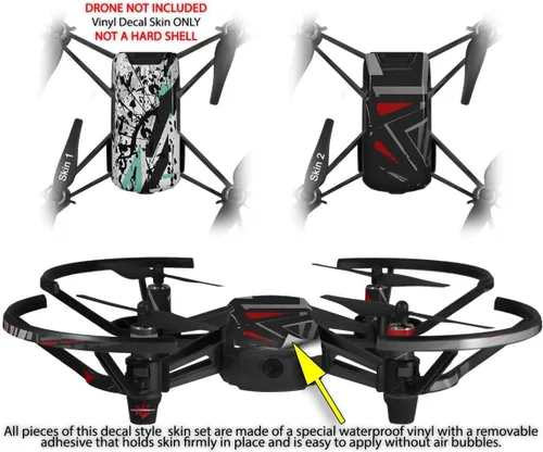 Vista 2 de Skin Wrap 2 Pack para DJI Ryze Tello Drone baja 0018 mar verde Drone No Incluidas