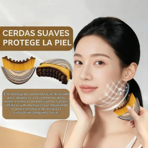 Vista 5 de Nuevo Cepillo facial de contorno linfático,Cepillo facial de cepillado seco