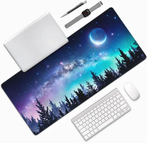 Vista 7 de Alfombrilla de mouse para videojuegos, alfombrilla de mouse grande para escritorio, base de goma antideslizante, alfombrilla de mouse extendida